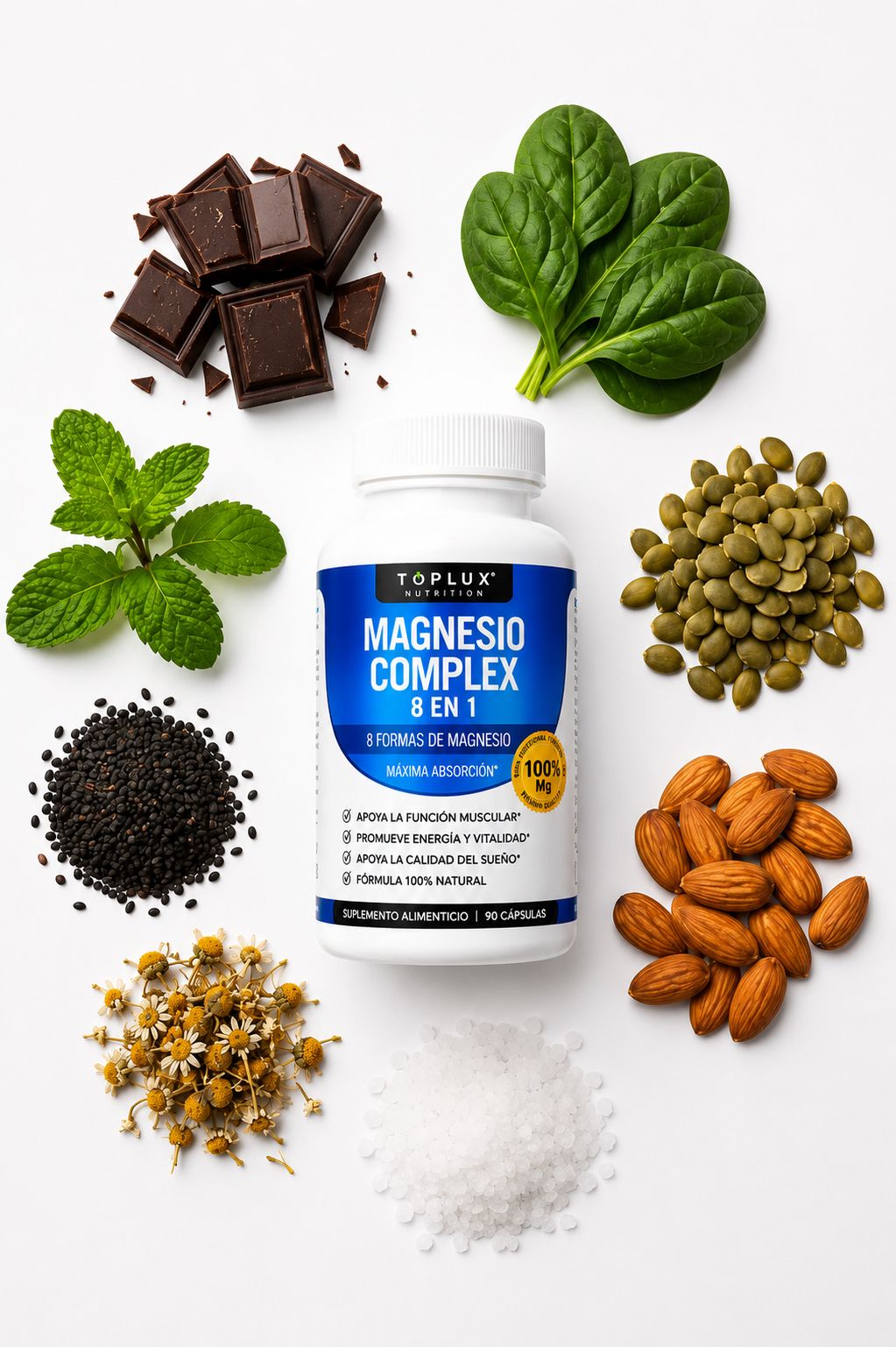 💎 Magnesium Complex 1000 mg 90 Cápsulas 💊 ORIGINAL 8 tipos de magnesio en 1 💎