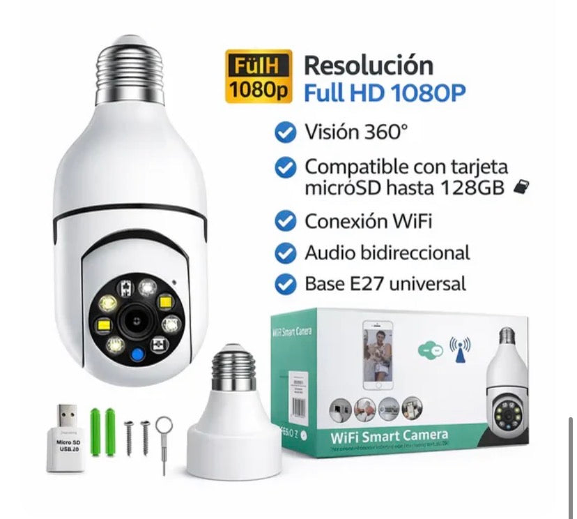 🎥 Cam360Pro - Cámara de Seguridad HD WIFI 128 GB 🛜