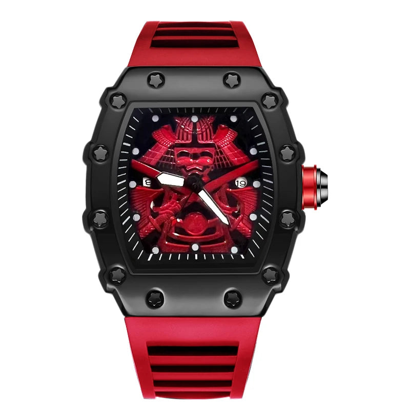 New Barrel-Shaped Explosive Sports Men's Luminous Waterproof Silicone Calendar Watch