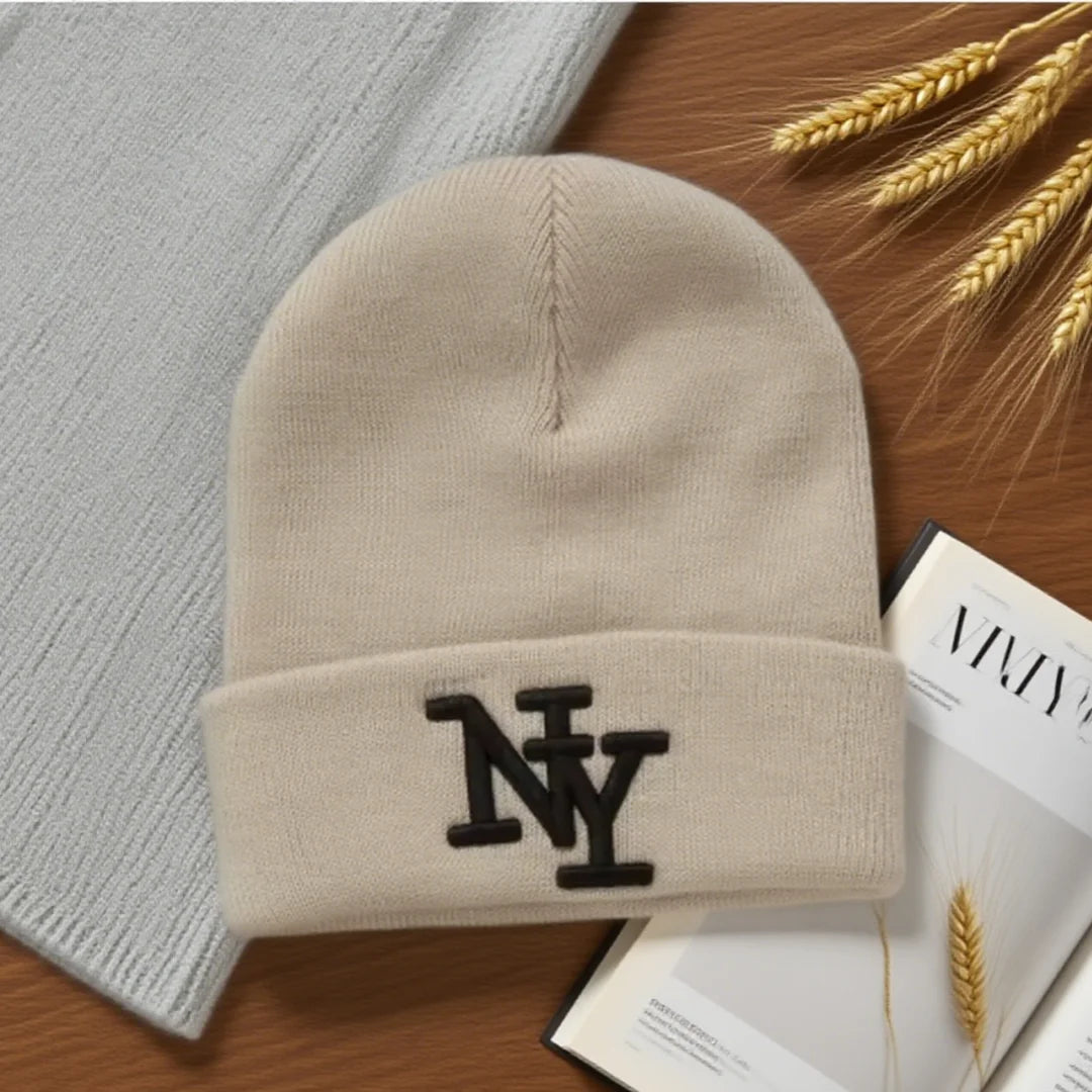 1PC/ 2PCS Winter beanies caps for men, 3D Embroidery knitted hats for women, outdoor warm hats , sports and casual CAP