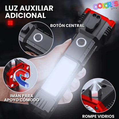 Linterna 4 en 1 Multifuncional De Emergencias Y Carga Celular 🔋