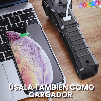 Linterna 4 en 1 Multifuncional De Emergencias Y Carga Celular 🔋