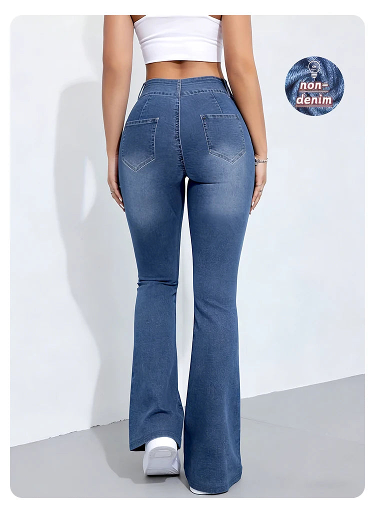 Women's Flared pants, non-denim Printed Elastic High Waist Slim Leggings, Gym Trainning wide leg Fashion leggings casual wear