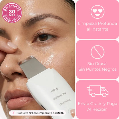Espátula Facial Ultrasónica SonicGlow™ Inalámbrico 3 en 1🔋