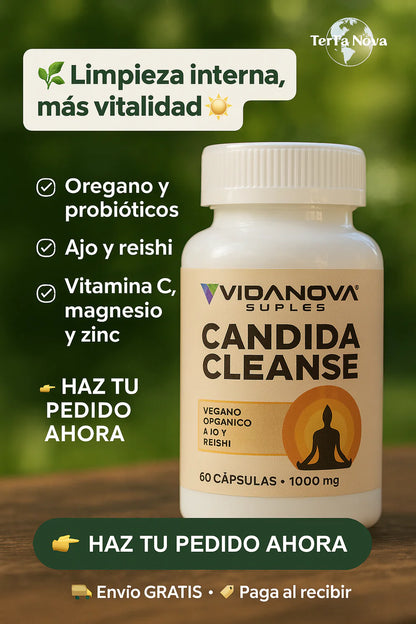 🧘‍♀️ Candida Cleanse 1000Mg ORIGINAL – 60 Cápsulas 🌿