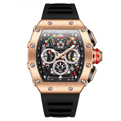 ONOLA 2021 Top Brand Watch Men Luxury Multifunctional Luminous Waterproof Sports Chronograph Quartz Watches Clock Relogio