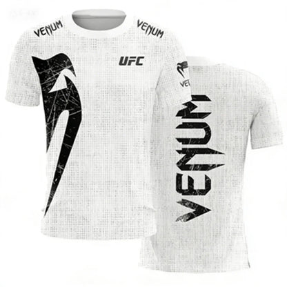 Hot Summer Selling UFC Boxing Fighting Competition Men's T-shirt Fashion Quick Drying Casual Breathable O-neck Short Sleeve Tops