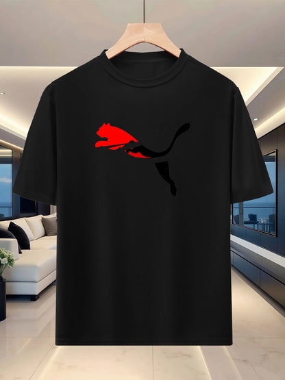 Best-selling versatile summer men's short-sleeved shirt. Sporty and casual. Fashionable round-neck half-sleeve top. Trendy.