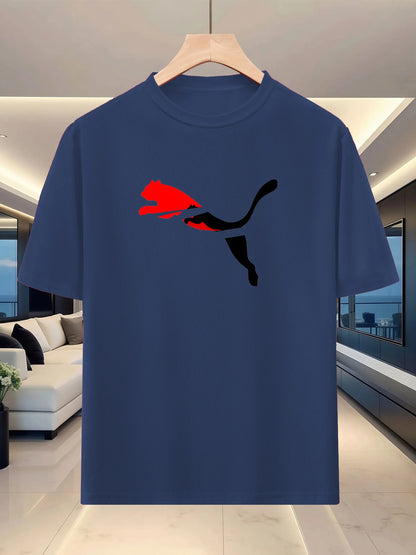 Best-selling versatile summer men's short-sleeved shirt. Sporty and casual. Fashionable round-neck half-sleeve top. Trendy.