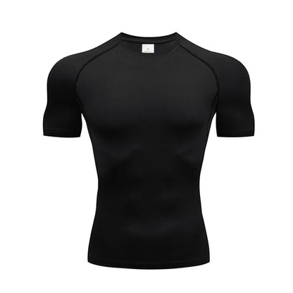 Men Compression Shirt Short Long Sleeve Quick Dry | All Season Workout Top for Gym Running Fitness UV Protection
