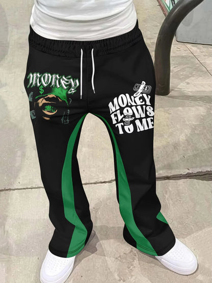 Y2k Flared Pants Men's Women's Kids Loose 3D Print Trousers Casual Sweatpants Mid Waist Sporty Streetwear Hip Hop Vintage Pants