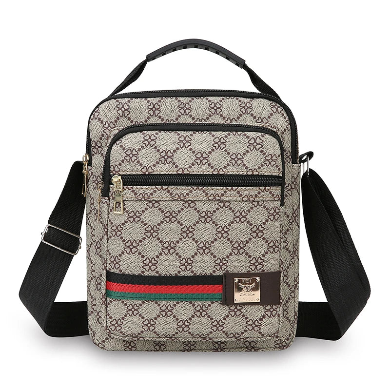 Crossbody Bag Men New Trendy Multi Layer Versatile Shoulder Handbag Casual Business Sling Messenger Bag for Daily Use and Travel