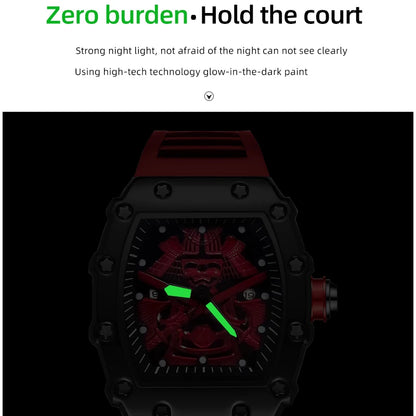 New Barrel-Shaped Explosive Sports Men's Luminous Waterproof Silicone Calendar Watch