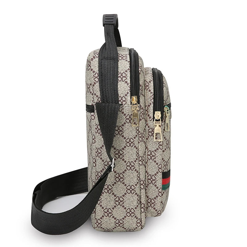 Crossbody Bag Men New Trendy Multi Layer Versatile Shoulder Handbag Casual Business Sling Messenger Bag for Daily Use and Travel