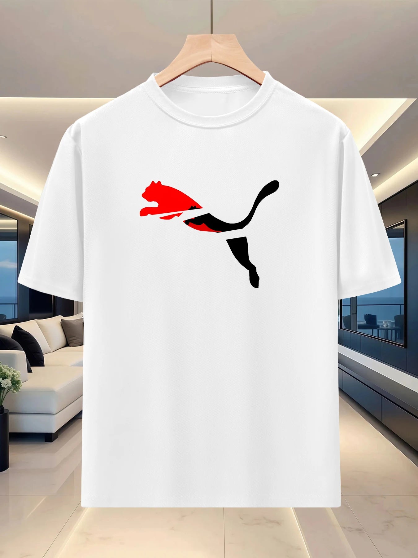 Best-selling versatile summer men's short-sleeved shirt. Sporty and casual. Fashionable round-neck half-sleeve top. Trendy.