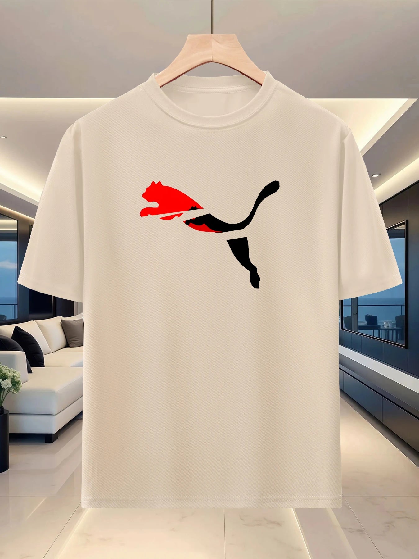 Best-selling versatile summer men's short-sleeved shirt. Sporty and casual. Fashionable round-neck half-sleeve top. Trendy.