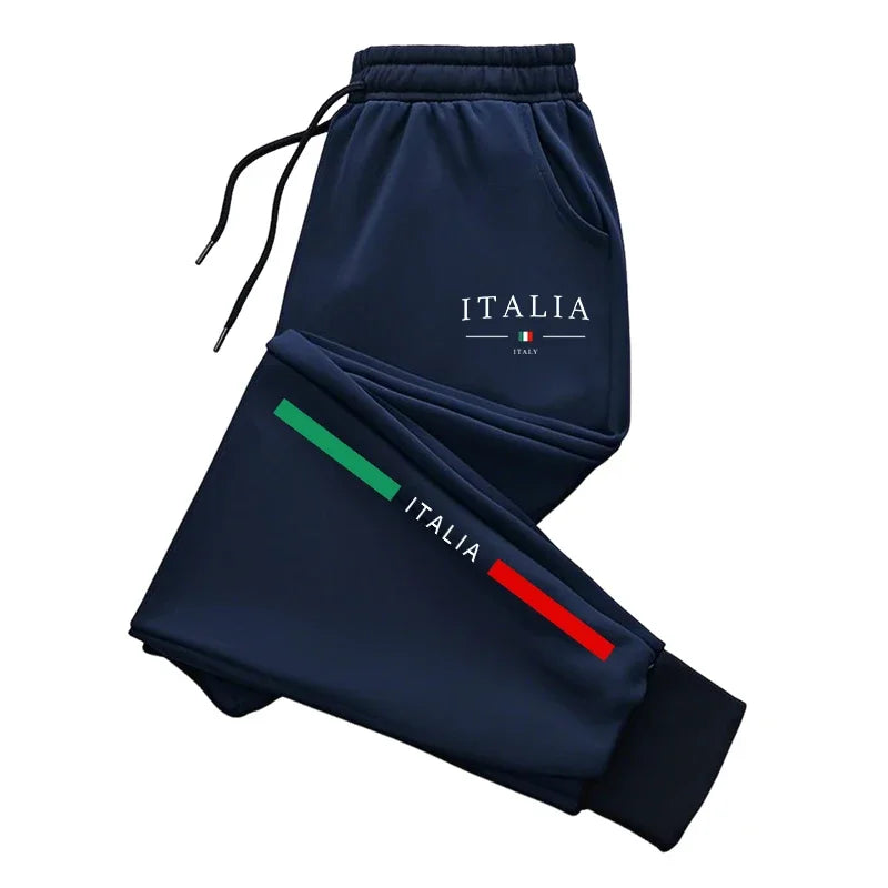 2025 Hot Sale Italy Print Sweatpants High Quality Male Daily Casual Sports Jogger Pants All Season Home Outdoor Comfort Trousers